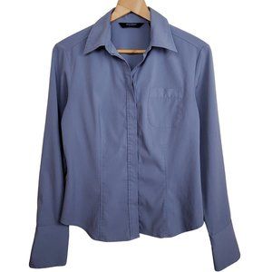 Express Women's Stretch Button Down Long Sleeve Dress Shirt Size 7/8